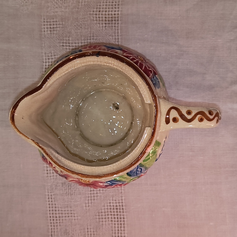 Vintage Ceramic Braided Floral Pitcher - Picture 9 of 15